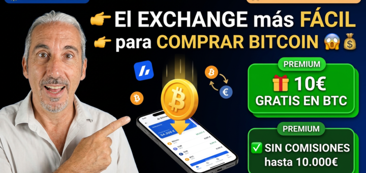El EXCHANGE más FÁCIL para COMPRAR BITCOIN 😱 10€ GRATIS + SIN COMISIONES hasta 10 000€